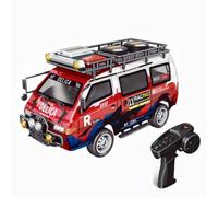 Motörform 1:24 RC Car Scale Delica - 4WD Full-Function Remote Control Truck with Manual 3-Speed Gearbox, LED Headlights, and Highly Detailed Simulation Model (Pearl Red)