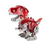 Motörform 3D Metal Dinosaur Puzzle for Adults - 126PCS Steampunk Mechanical Model Kit, DIY Assembly Stainless Steel Dino Jigsaw Gift-Red