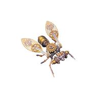 Motörform 3D Metal Puzzle Insect Model Kit - 165-Piece Steampunk Fly DIY Mechanical Assembly Toy for Adults, Retro Desktop Decor & Unique Gift for Collectors（Style 2）