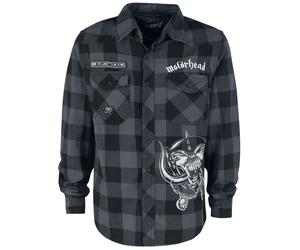 Motörhead Brandit Bastards - Checkshirt Longsleeve black grey 3XL