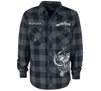 Motörhead Brandit Bastards - Checkshirt Longsleeve black grey XL