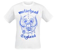 Motörhead England Blue Texture T-Shirt white M