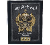 Motörhead Everything Louder Forever Unisex Patch Back Black/Gold, Black/Gold, One size