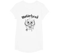 Motörhead - Flat Warpig White T-Shirt, Girls, White, Medium