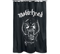 Motörhead Shower Curtain with Rings for Curtain Polyester Black 180 x 200 x 0.1 cm