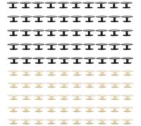 MOTOFITOOL 100Pcs 15mm Charm Backs for Bogg Bag, DIY Blank Bit Accessory, Button Backs Compatible with Rubber Beach Tote, Please Measure the Hole Size(Black and White)