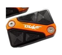 MotoForge Dynamics CNC Aluminium Brake Fluid Reservoir Cap for K-T-M Duke & RC - Orange/Black Cover, Complete with Screws & Allen Key, Compatible with RC390 RC200 RC125, Precision Fit, Easy Upgrade