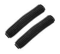 Motoforti 1 Pair 390mm Motorcycle Front Fork Boots Shock Absorber Covers Black