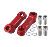 Motoforti 1 Pair Motorcycle 10mm 8mm Mirror Handlebar Mount Riser Extender Adapter Rearview Adjustable Stem Mirror Adapter for Honda for Suzuki for Kawasaki Red