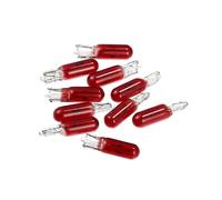 Motoforti 10pcs DC 12V T5 W1.2W LED Dashboard Light Red for Car Internal Long-lasting