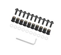 Motoforti 10pcs M5 Motorcycle Fairing Windscreen Screw Bolt Titanium Tone Long-lasting