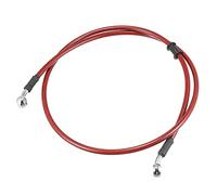Motoforti 120cm 47.24" Motorcycle Braided Brake Clutch Oil Hoses Line Pipe Red