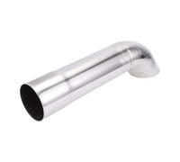 Motoforti 2.25" ID Inlet Turn Down Exhaust Tip 12" Inch 305mm Overall Length Silver Tone T304 Stainless Steel 2.25" Outlet OD Tailpipe Tip Surface Polishing Mandrel Bend Elbow Tube