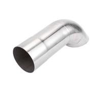 Motoforti 2.5" ID Inlet Turn Down Exhaust Tip 9" Inch 230mm Overall Length Silver Tone T304 Stainless Steel 2.5" Outlnlet OD Tailpipe Tip Surface Polishing Mandrel Bend Elbow Tube