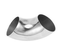 Motoforti 2.5" Inch OD 90 Degree Mandrel Bend Elbow Car Modified Exhaust Pipe Tubing 1.2mm/18GA Thickness 304 Stainless Steel Bend Tube Stair Handrail Piping 63x152x1.2mm