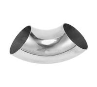 Motoforti 2.5" Inch OD 90 Degree Mandrel Bend Elbow Car Modified Exhaust Pipe Tubing 1.2mm/18GA Thickness 304 Stainless Steel Bend Tube Stair Handrail Piping 63x160x1.2mm