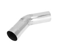 Motoforti 2.75" OD 45 Degree Mandrel Exhaust Tube Car Exhaust Pipe Mandrel Bend DIY Custom Tubing Pipe 5.91" Leg Length T304 Stainless Steel Silver Tone