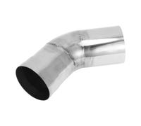 Motoforti 2.75" OD 45 Degree Mandrel Exhaust Tube Car Exhaust Pipe Mandrel Bend DIY Custom Tubing Pipe 3.94" Leg Length T304 Stainless Steel Silver Tone