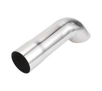 Motoforti 2" ID Inlet Turn Down Exhaust Tip 9" Inch 230mm Overall Length Silver Tone T304 Stainless Steel 2" Outlet OD Tailpipe Tip Surface Polishing Mandrel Bend Elbow Tube
