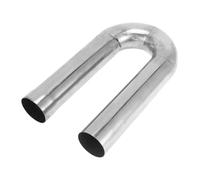 Motoforti 2" OD 180 Degree U-Bend Mandrel Exhaust Tube Car Exhaust Pipe Mandrel Bend DIY Custom Tubing Pipe 11.81" Leg Length T304 Stainless Steel Silver Tone