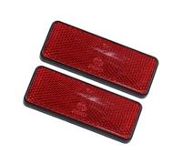 Motoforti 2 Pcs 87.5mm Red Universal Rectangular Reflective Warning Reflector Long-lasting