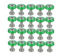 Motoforti 20 Pcs Motorcycle Green Fender Bumper Washer Bolt Nut Kit Fastener