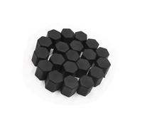 Motoforti 20pcs 15mm Rubber Car Wheel Tire Tyre Nut Screw Lug Cover Caps Black Long-lasting