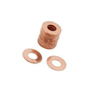Motoforti 20pcs M8 x 18mm x 1mm Copper Flat Washer Sealing Ring for Screw Long-lasting