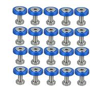 Motoforti 20pcs Motorcycle Blue Fender Bumper Washer Bolt Nuts Kit Fastener