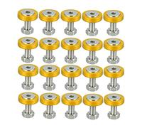 Motoforti 20pcs Motorcycle Gold Tone Fender Bumper Washer Bolt Nut Kit