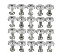 Motoforti 20pcs Motorcycle Silver Tone Fender Bumper Washer Bolt Nut Kit
