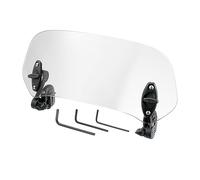 Motoforti 28.5cm Windshield - Adjustable Clip Wind Deflector, Clear Lens, Universal Fit for Most Motorcycles & Scooters