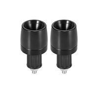 Motoforti 2pcs 18mm Handlebar End Caps Plug Bar End for Motorcycle Black