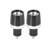 Motoforti 2pcs 18mm Handlebar End Caps Plug Bar End for Motorcycle Silver Tone