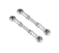 Motoforti 2pcs 80 mm Length 8mm Hole Diameter Adjustable Steering Tie Rod Ball Joint for 49cc Electric ATV Go Kart Accessory Steering Column Steering Suspension Silver Tone