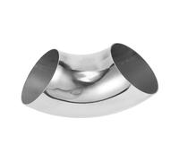 Motoforti 3.5" Inch OD 90 Degree Mandrel Bend Elbow Car Modified Exhaust Pipe Tubing 1.2mm/18GA Thickness 304 Stainless Steel Bend Tube Stair Handrail Piping 89x215x1.2mm