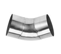 Motoforti 45 Degree Mandrel Exhaust Pipe DIY Custom Car Modified Exhaust Pipe Tubing Piping 102mm/4" OD 100mm/3.94" Length 304 Stainless Steel Silver Tone