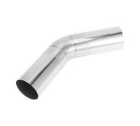 Motoforti 45 Degree Mandrel Exhaust Pipe DIY Custom Car Modified Exhaust Pipe Tubing Piping 64mm / 2.5" OD 150mm / 5.91" Length T316 Stainless Steel Silver Tone