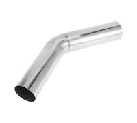 Motoforti 45 Degree Mandrel Exhaust Pipe DIY Custom Car Modified Exhaust Pipe Tubing Piping 64mm / 2.5" OD 200mm / 7.87" Length T316 Stainless Steel Silver Tone