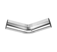 Motoforti 45 Degree Mandrel Exhaust Pipe DIY Custom Car Modified Exhaust Pipe Tubing Piping 64mm/2.5" OD 150mm/5.91" Length 304 Stainless Steel Silver Tone