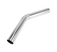 Motoforti 45 Degree Mandrel Exhaust Pipe DIY Custom Car Modified Exhaust Pipe Tubing Piping 64mm/2.5" OD 300mm/11.81" Length T316 Stainless Steel Silver Tone