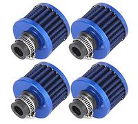 Motoforti 4pcs Universal 12mm Air Filter Cleaner Round for Motorcycle Car Blue