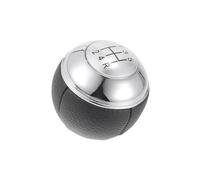Motoforti 5 Speed Manual Gear Shifter Knob - Car Shift Lever Knob - for Mini Cooper R50 R53 2000-2006 Plastic Faux Leather Black White - 1 Pc Long-lasting