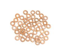 Motoforti 50pcs M6 x 12mm x 1mm Copper Flat Washer Sealing Ring for Screw Bolt Long-lasting