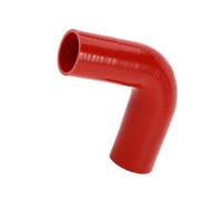 Motoforti 51-57mm/2.01"-2.24" ID 150mm/5.91" Length 90° Silicone Elbow Hose 5mm Thickness 4-Ply Reinforced High Temp Turbo Intercooler Intake Pipe Universal Red