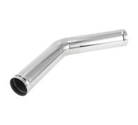 Motoforti 51mm / 2" OD T304 Stainless Steel 45 Degree Mandrel Exhaust Tube with Bead Roll DIY Custom Car Modified Exhaust Pipe Tubing Piping 7.87" Inch Length Silver Tone