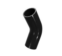 Motoforti 54mm 2.13" ID 102mm/4.02" Length 45° Silicone Elbow Hose 5mm Thickness 4-Ply Reinforced High Temp Turbo Intercooler Intake Pipe Universal Black 1 Pcs