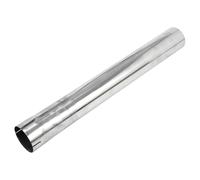 Motoforti 57mm/2.25" OD Straight DIY Custom Mandrel Exhaust Pipe Tube 457mm/18 Length T304 Stainless Steel Piping with Cutted End Universal Fitment Silver Tone