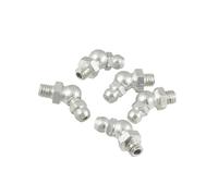 Motoforti 5Pcs M6x1 Thread 45 Degree Angle Hydraulic Grease Nipple Zerk Long-lasting