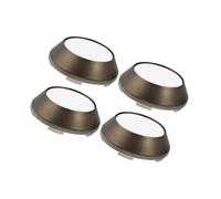 Motoforti 65mm Dia Car Wheel Center Hub Caps Bronze Tone White - 4 Pcs Long-lasting